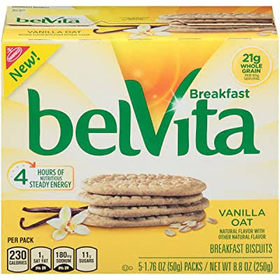Belvita Breakfast Biscuits - Vanilla Oat, 5 Packs, 250g
