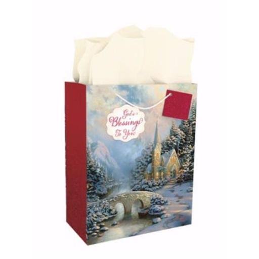 Thomas Kinkade Christmas Gift Bag - Large
