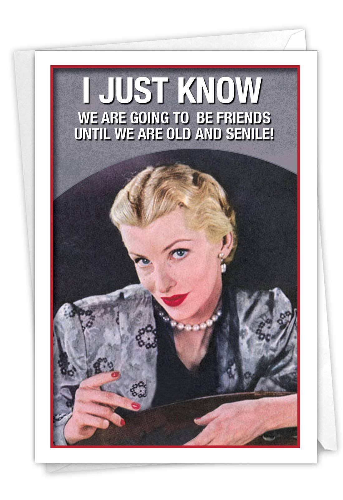 NobleWorks Old & Senile Funny / Humorous Birthday Card