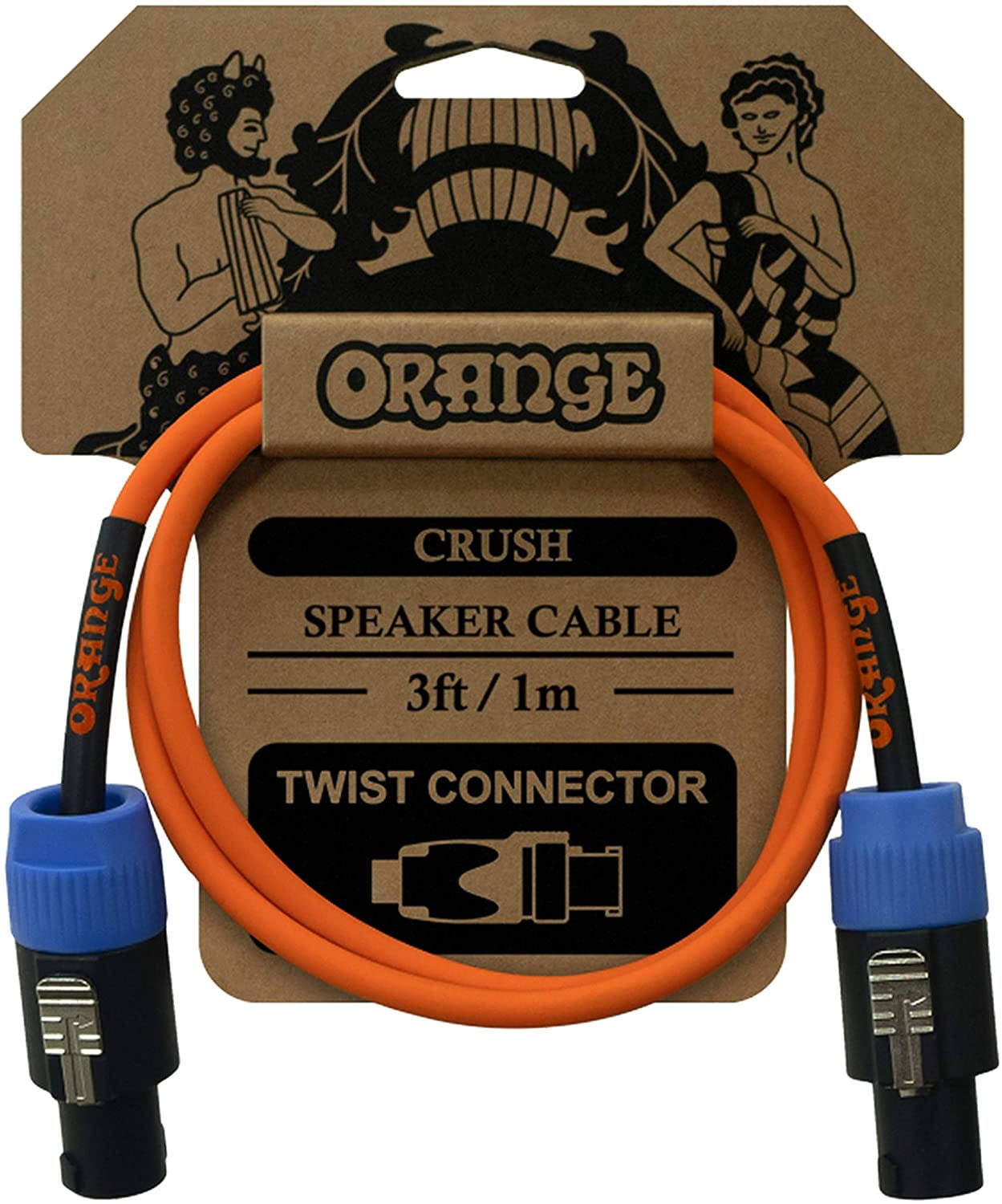 ORANGE CA039 Crush Speaker Cable - Speakon / Speakon, 3'