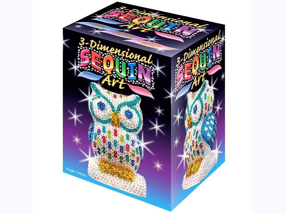 KSG 3D Sequin Art Owl Kit