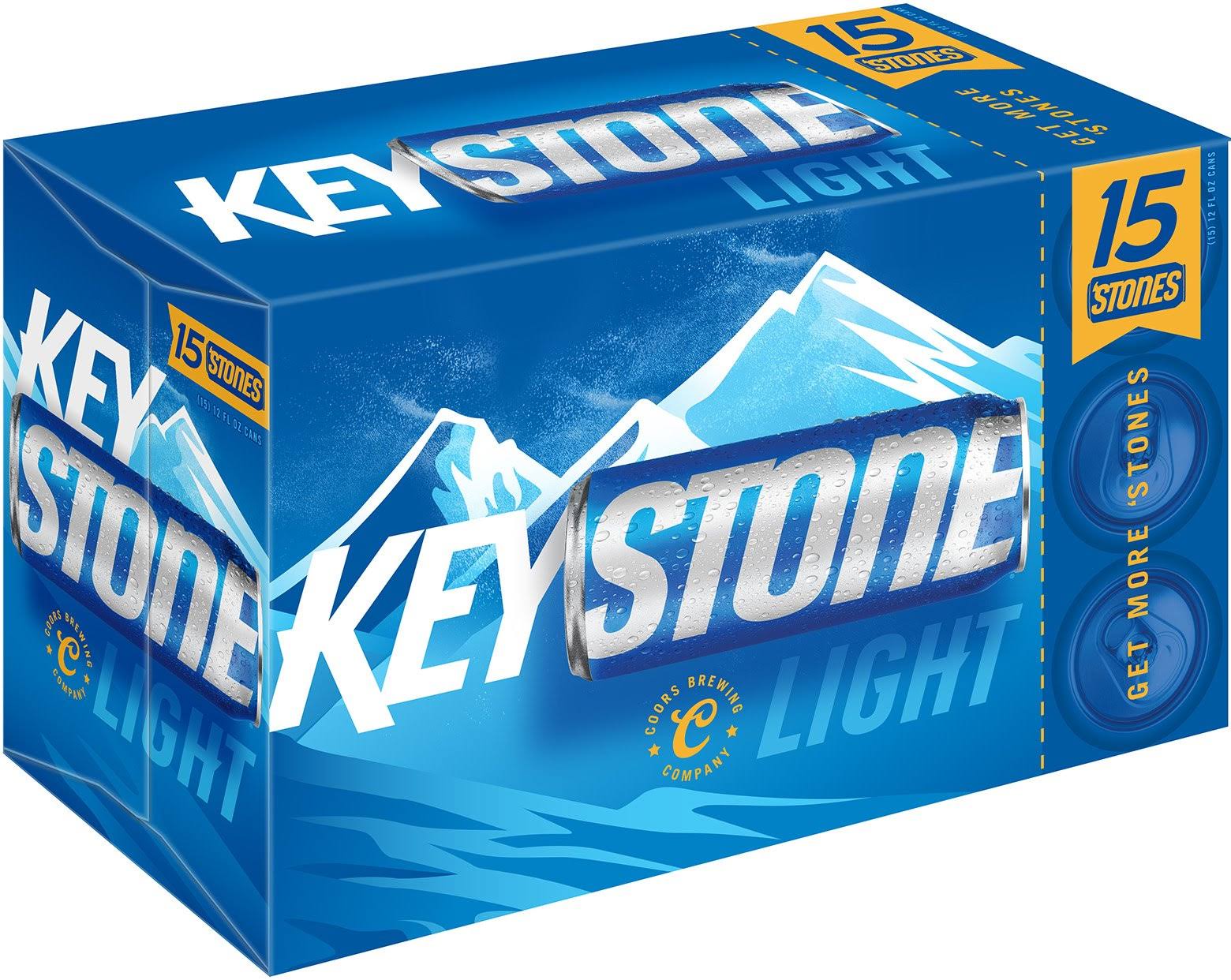 Keystone Light Beer - 15 pack, 12 fl oz cans