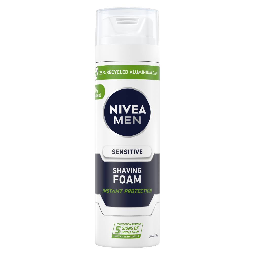 Nivea Men's Sensitive Shaving Foam - 200ml