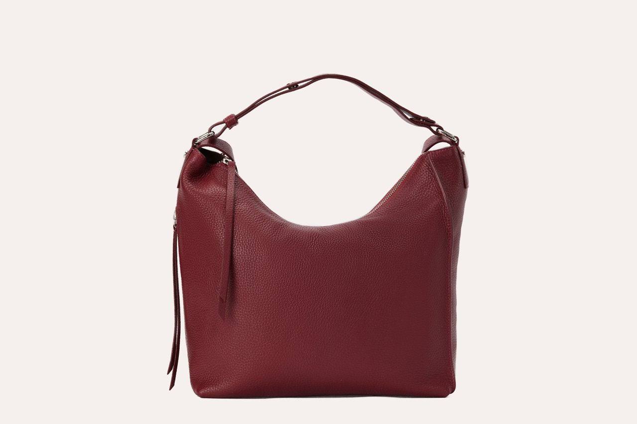 Kiko Leather - Versatile Shoulder Bag (Burgundy)