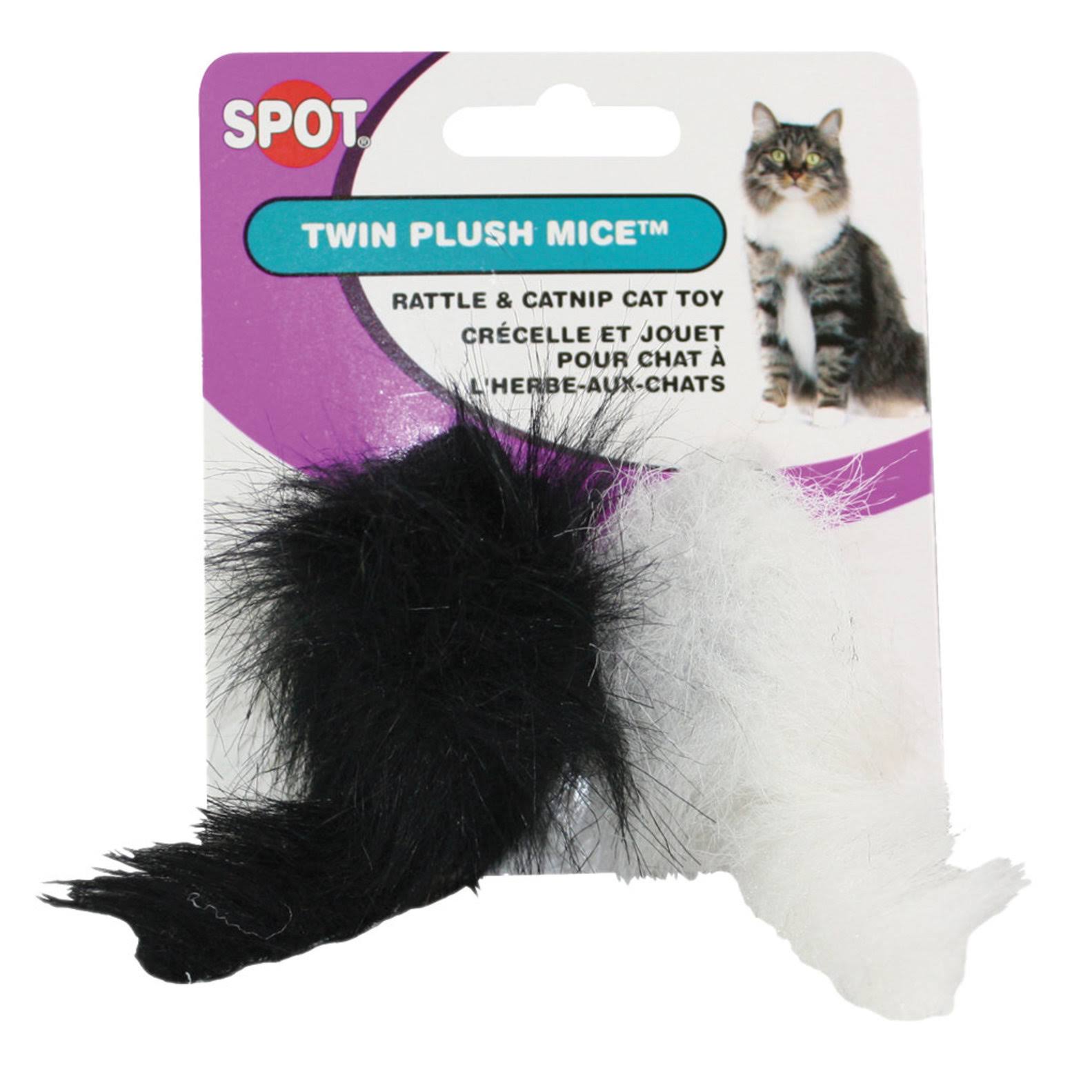 Ethical Products Spot Twin Plush Mice Cat Toy - Rattle and Catnip