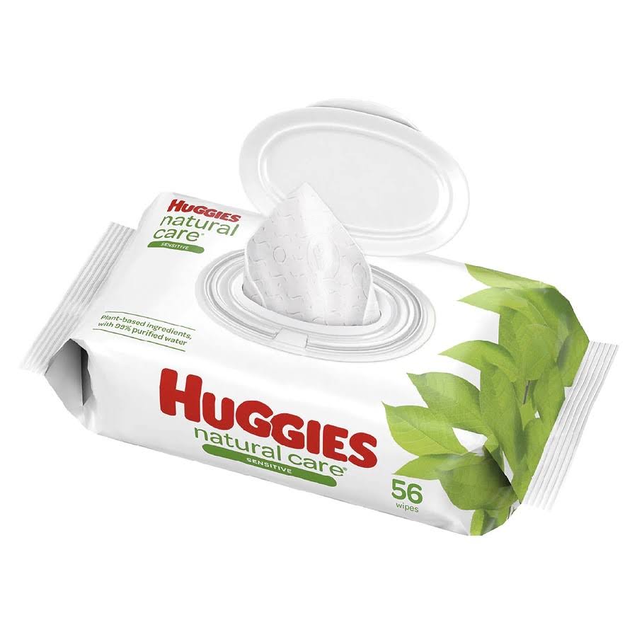 Huggies Natural Care Baby Wipes - Flip Top, Unscented, 56ct