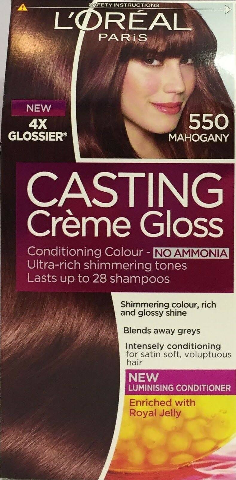 L'Oreal Casting Creme Gloss Semi Permanent Hair Dye - 550 Mahogany Brown