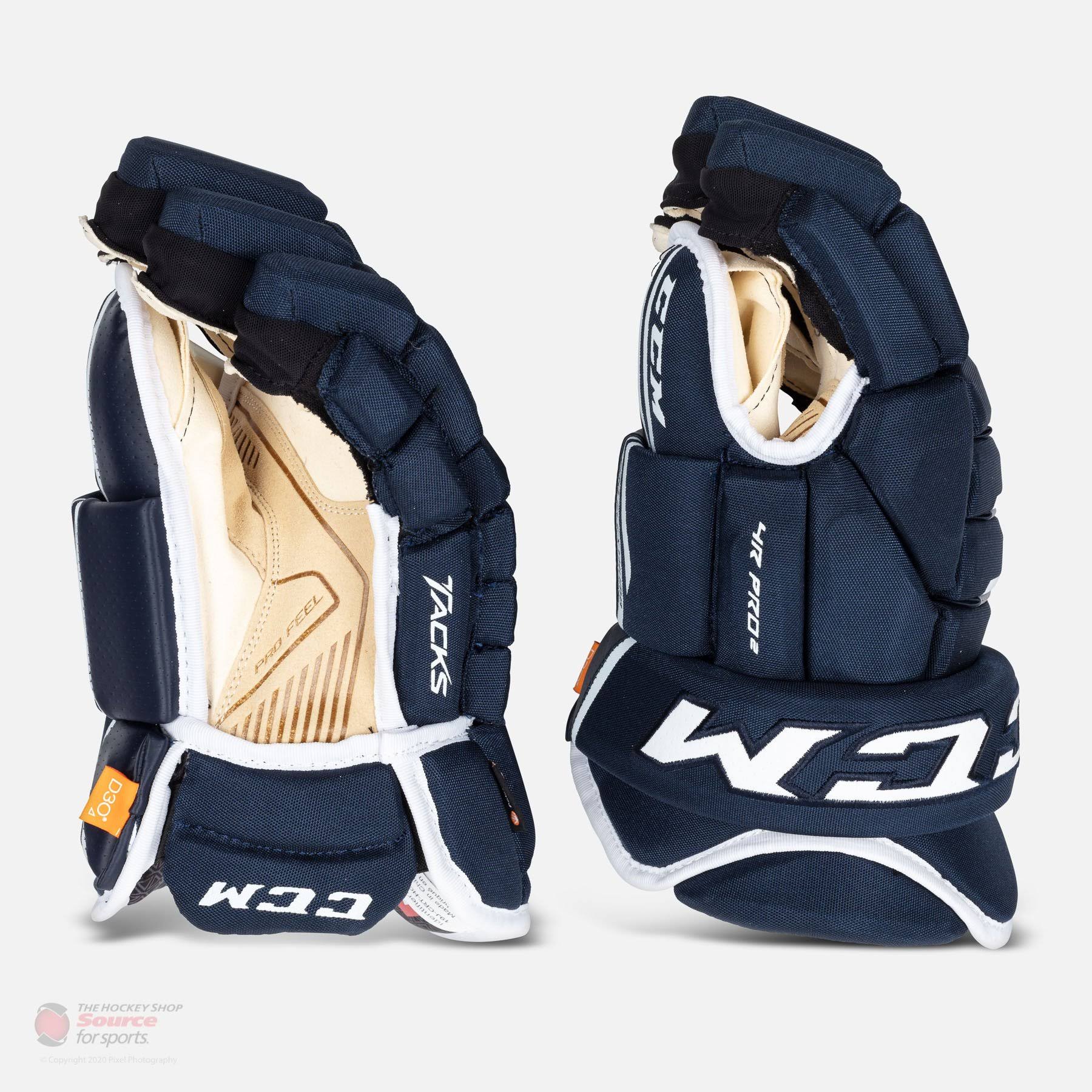 CCM - Tacks 4 Roll Pro 2 Gloves Junior, Navy, Size: 10