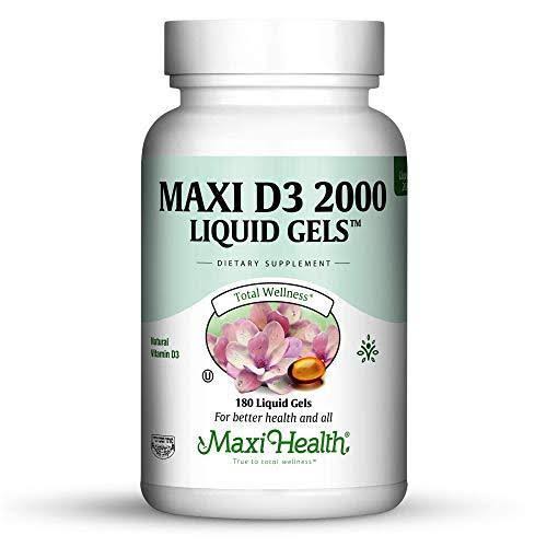 Maxi Health D3 2000 Liquid Gels Supplement - 180ct