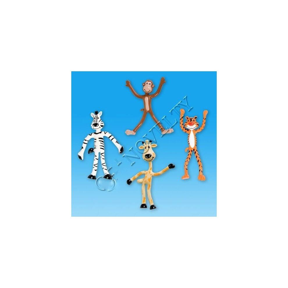 Dozen Fun Toys Bendable Zoo Animals Giraffes