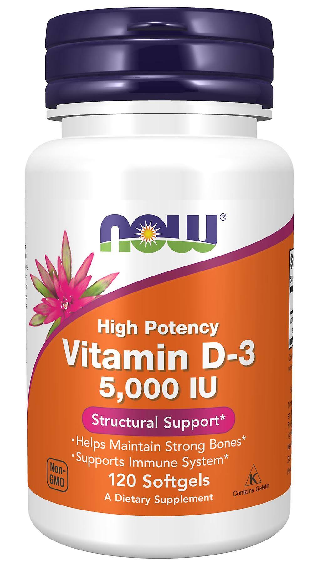 Now Foods Vitamin D-3 5000 IU - 120 Softgels