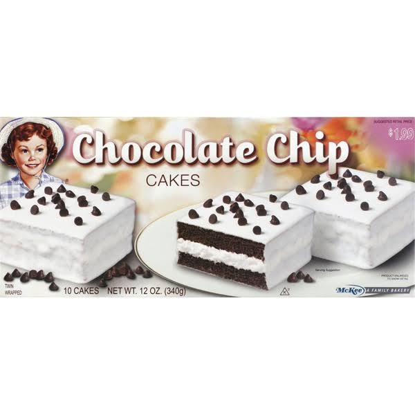 Little Debbie Snack Cakes, Chocolate Chip, Big Pack - 10 cakes, 12.39 oz