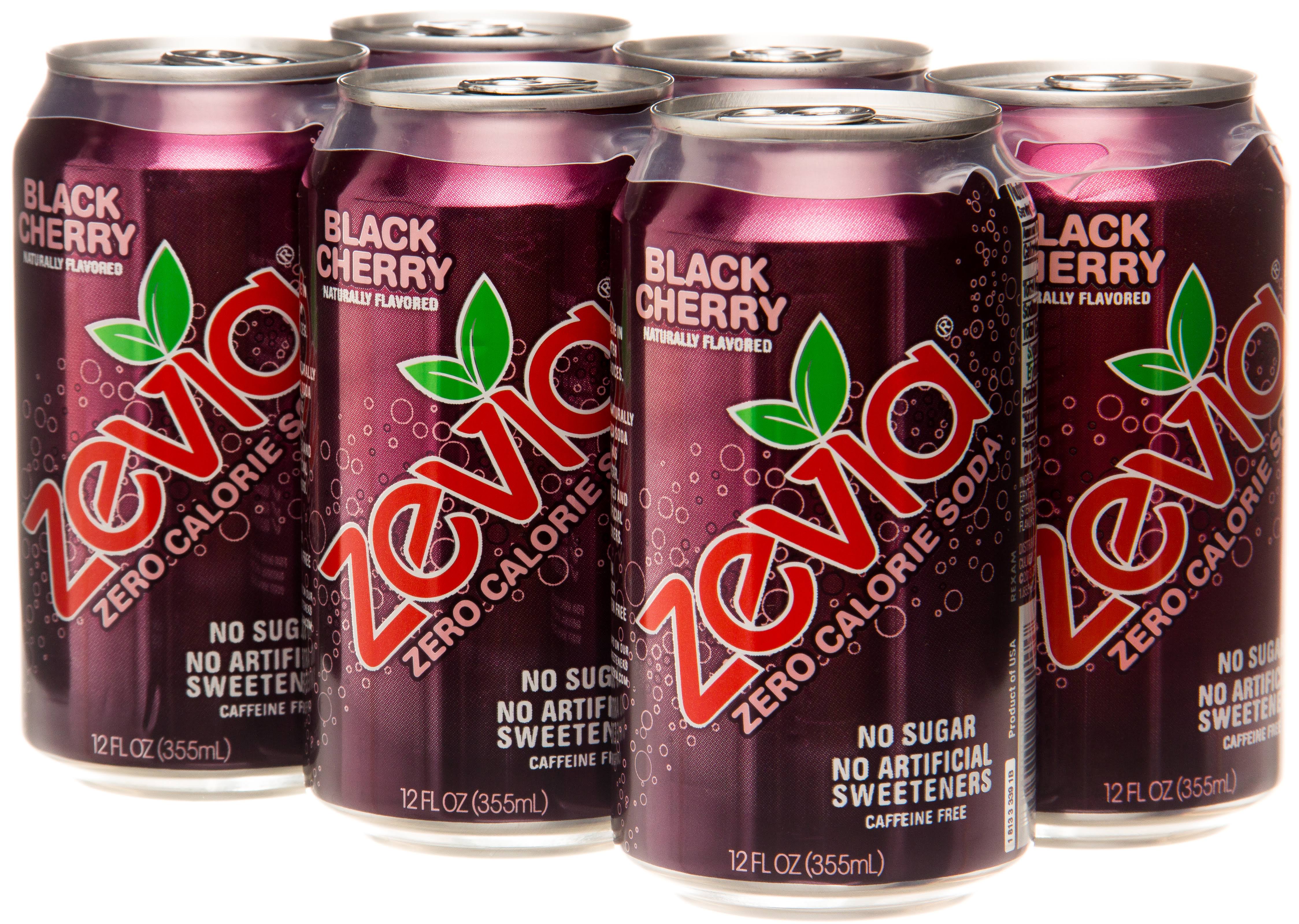 Zevia Natural Diet Soda - Black Cherry, 355ml