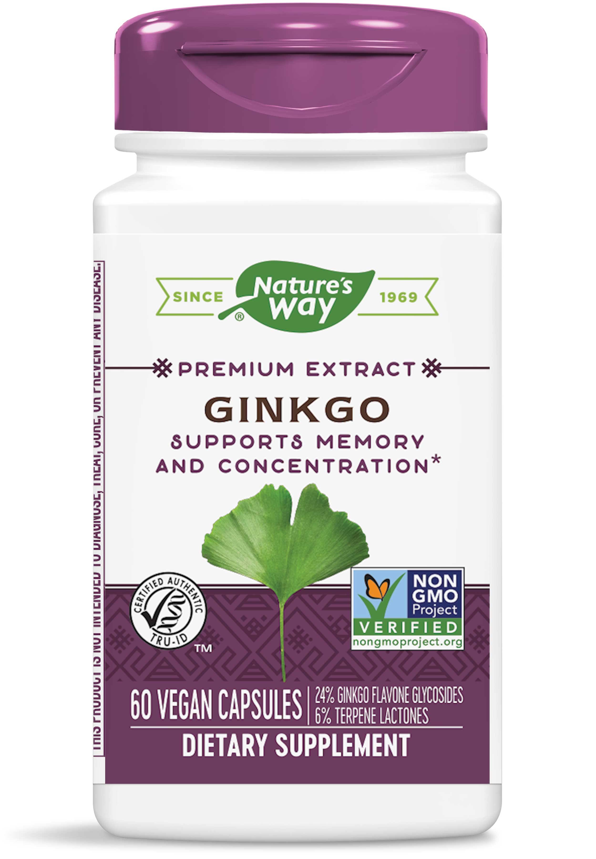 Nature's Way Ginkgo Standardised Extract - 60 Capsules