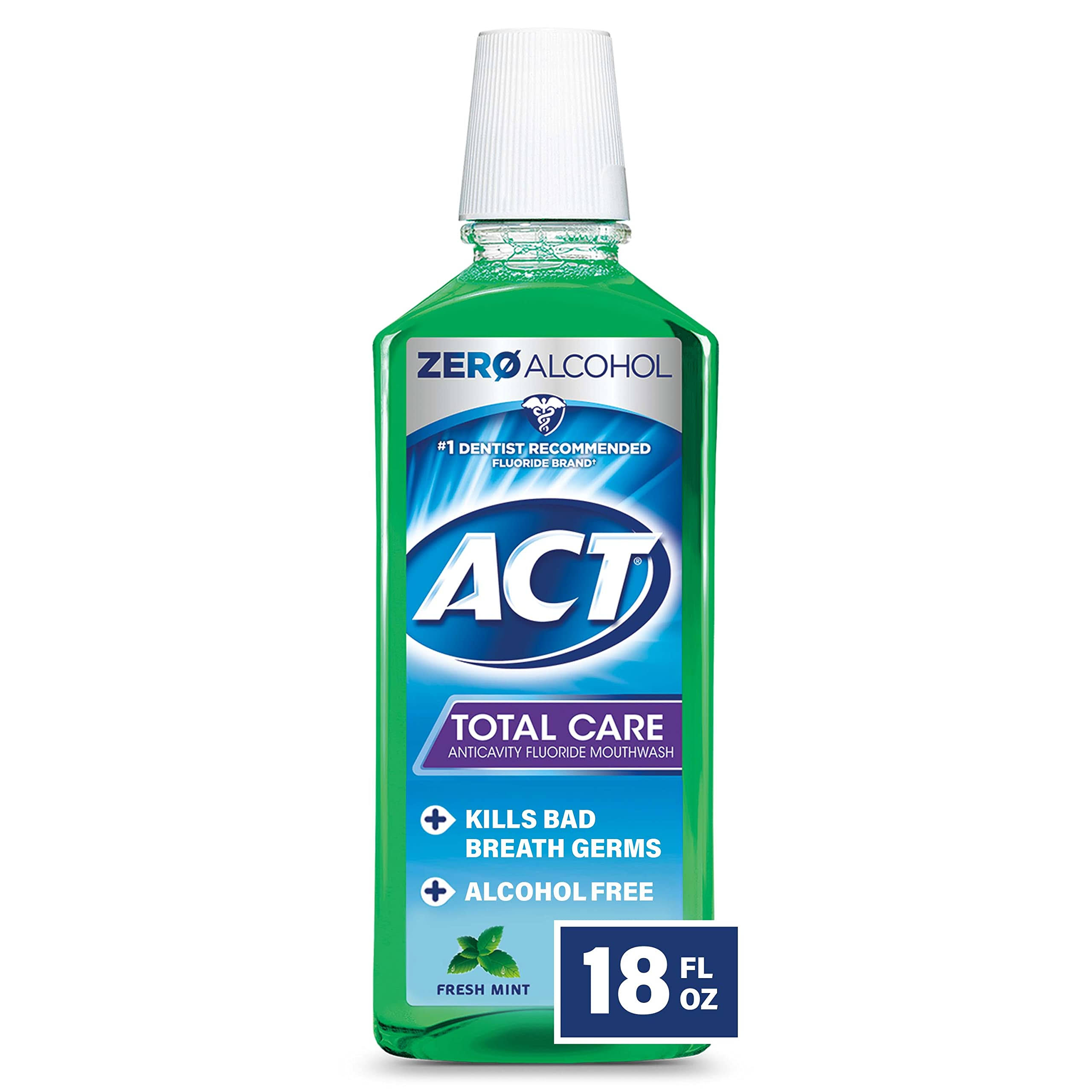 ACT Total Care Anticavity Fluoride Mouthwash - Fresh Mint, 18oz