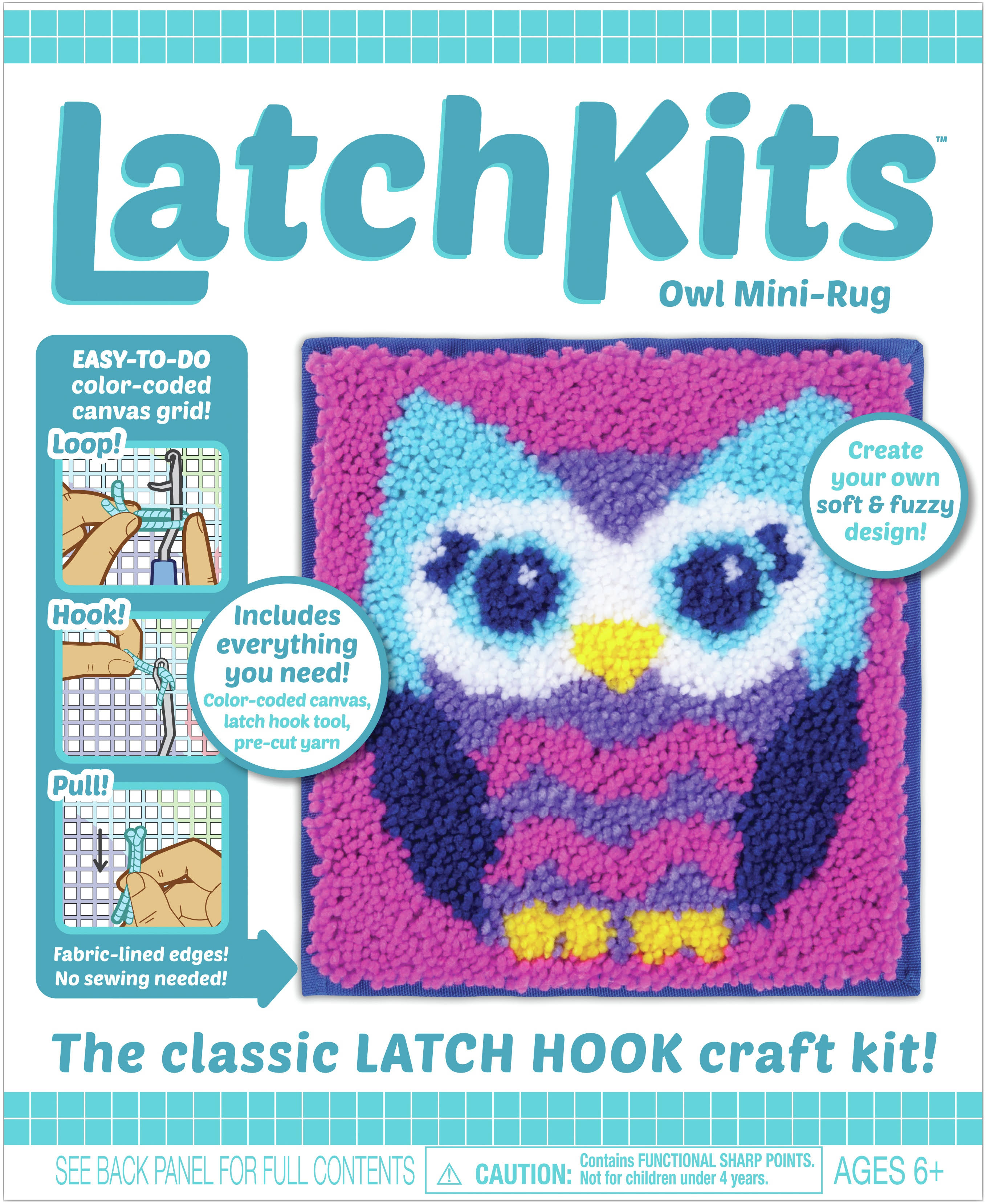 Kahootz Owl Latch Hook Kit
