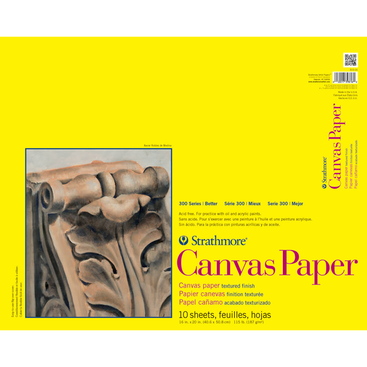 Strathmore Canvas Paper Pad - 10 Sheets