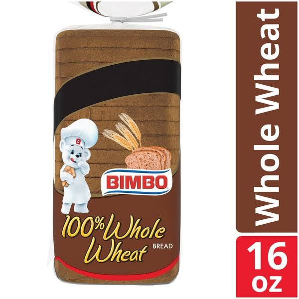 Bimbo 100 Percent Whole Wheat Bread - 16oz