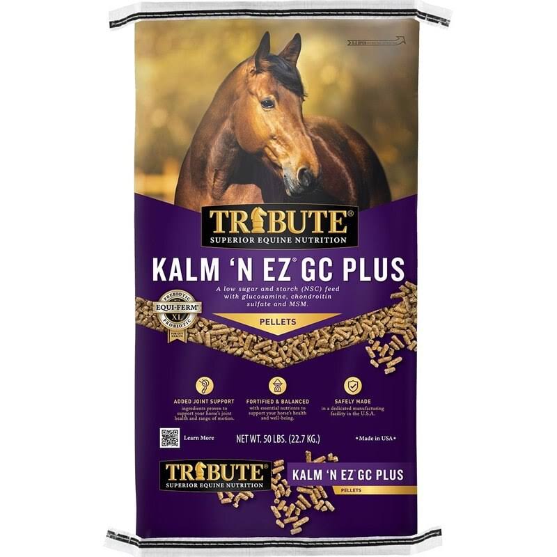 Kalmbach Feeds Tribute Kalm ‘N Ez Gc Plus Pellets - for Horse, 50lbs