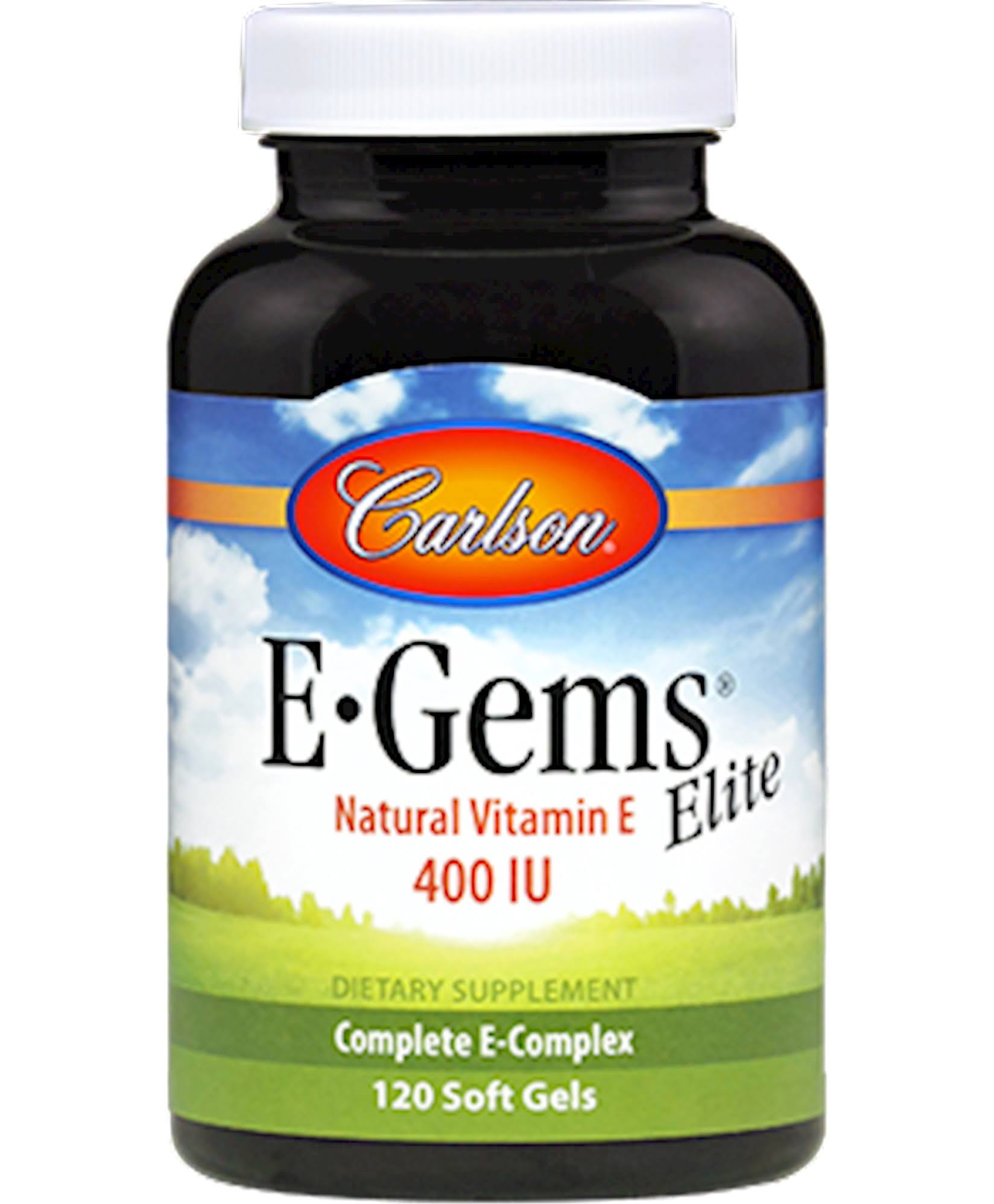 Carlson Labs E-Gems Elite Natural Vitamin E 400 IU Supplement - 120 Softgels