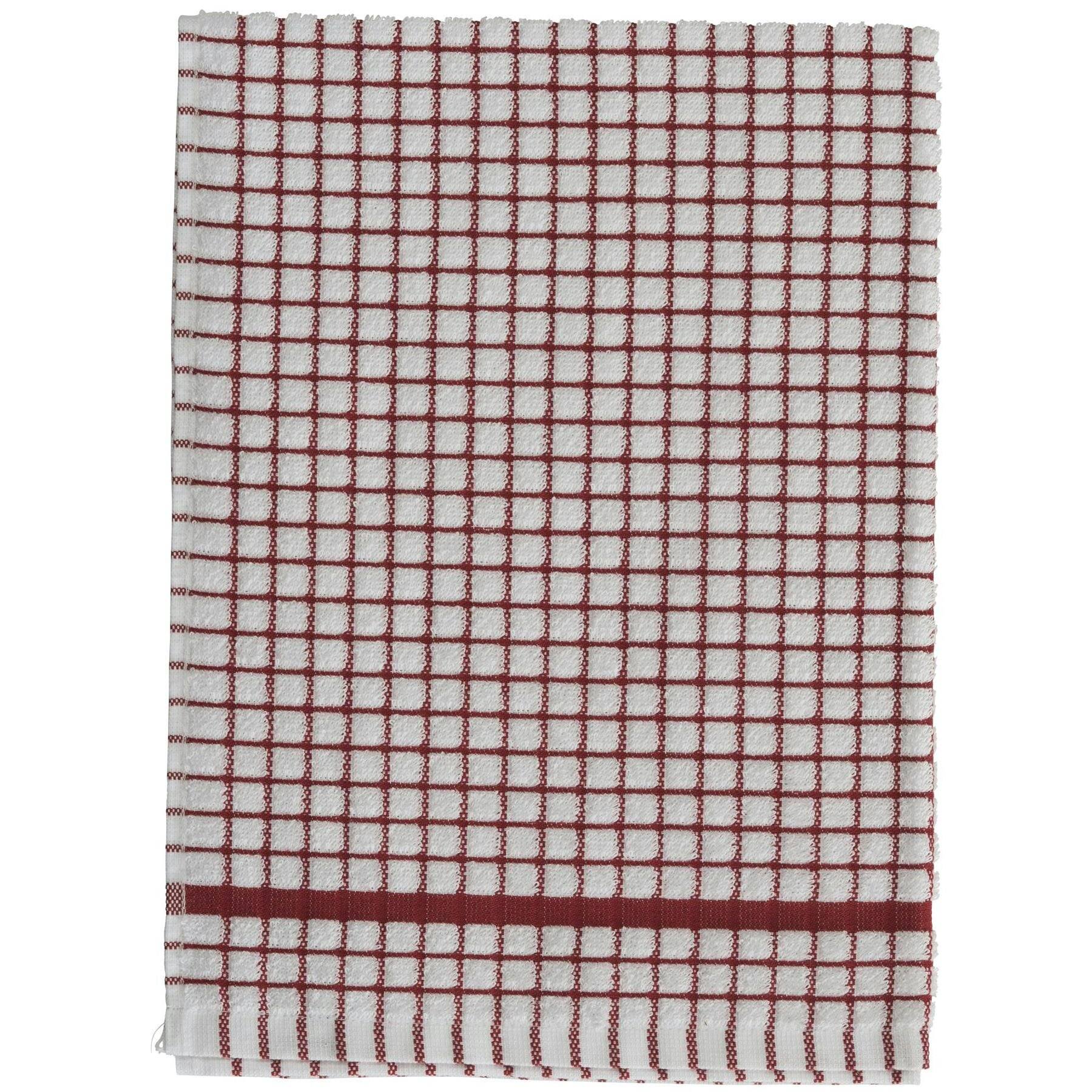 Lamont Poli Dri Premium Quality Kitchen Tea Towels - Red, 3 Pack