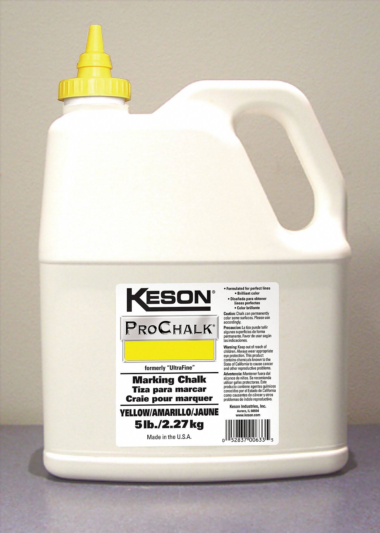 Keson Marking Chalk Refill - Yellow, 5lb