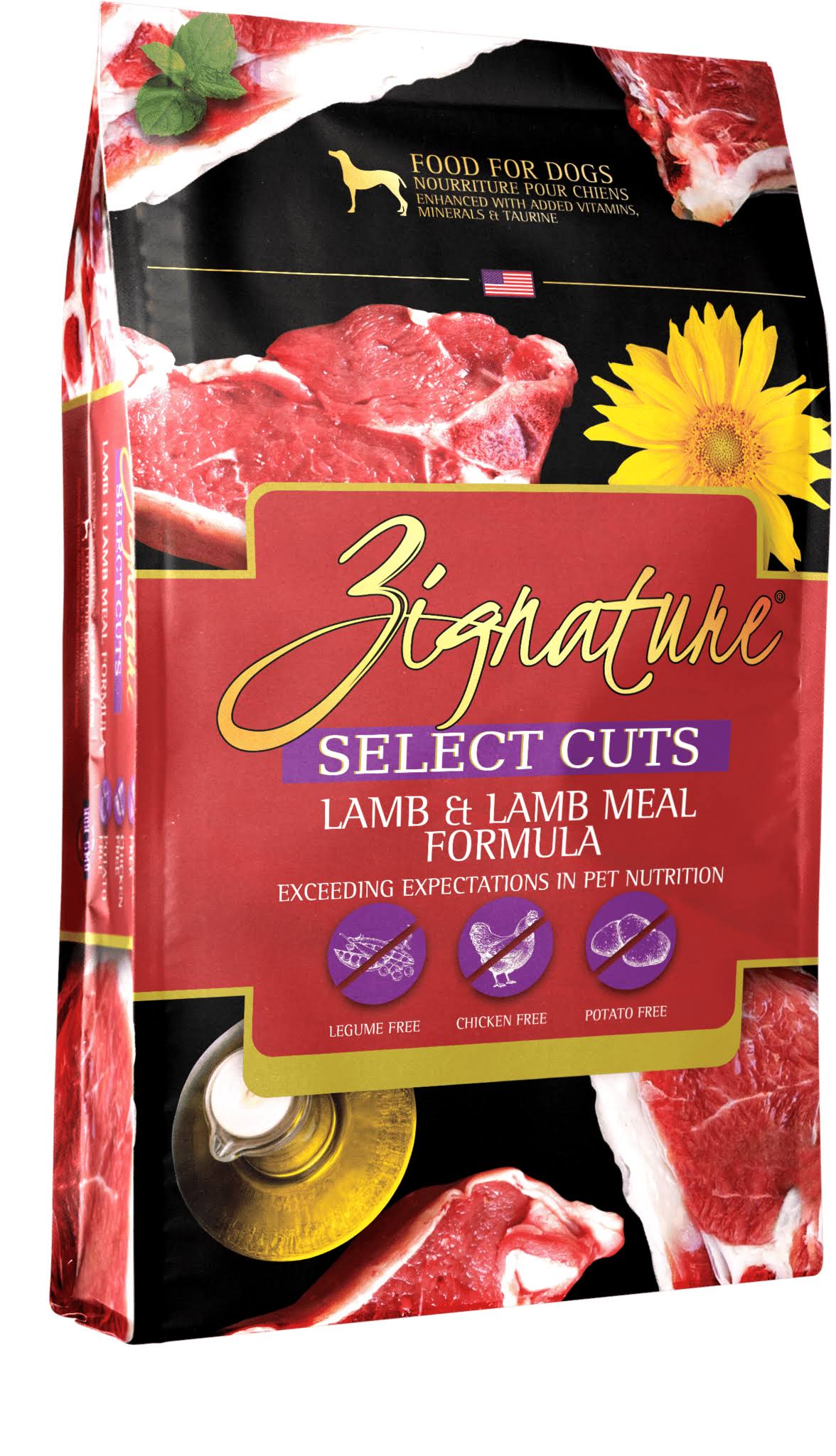 Zignature Select Cuts Lamb Formula Dry Dog Food 4-Lb.
