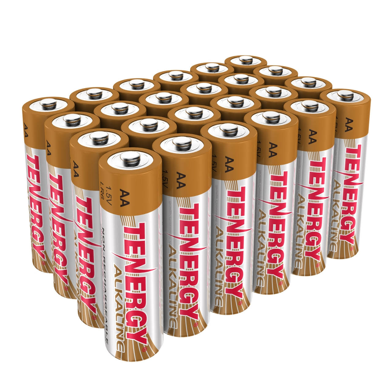 Tenergy Alkaline Batteries - AA Size, 24pcs