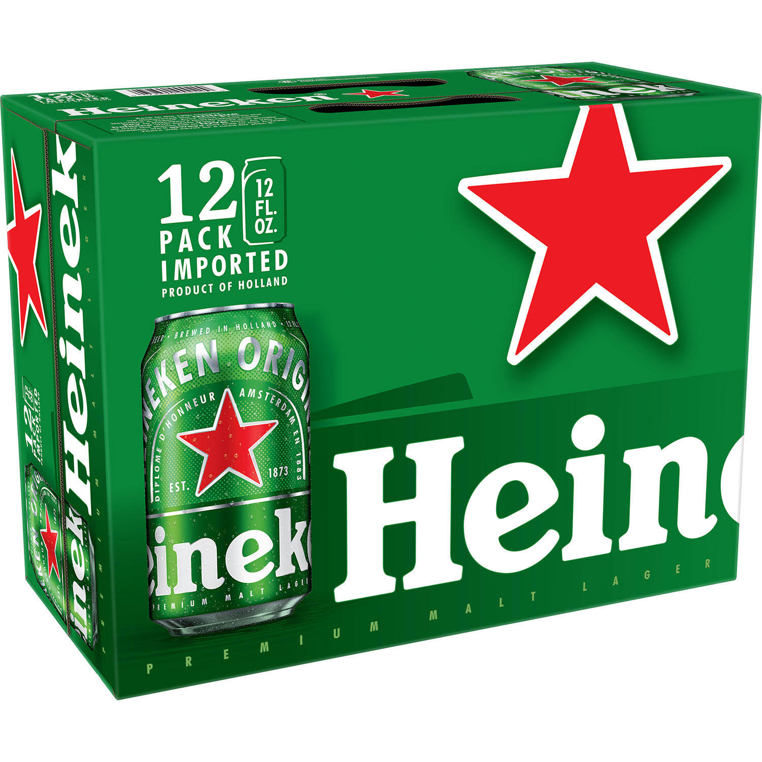 Heineken Lager Beer - 12 Pack, 12oz