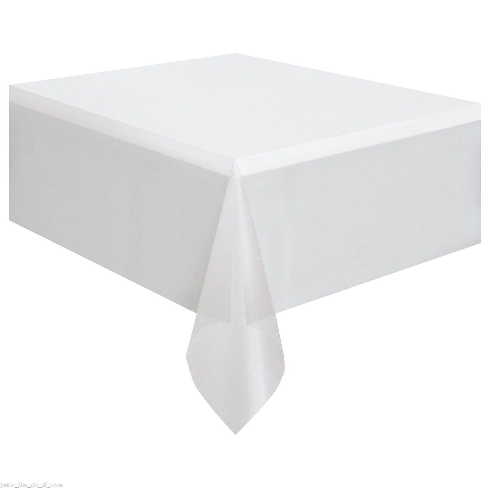 Clear Plastic Tablecloth, 108" x 54"