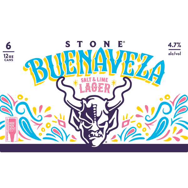 Stone Beer, Buenaveza, Salt & Lime Lager - 6 pack, 12 oz cans