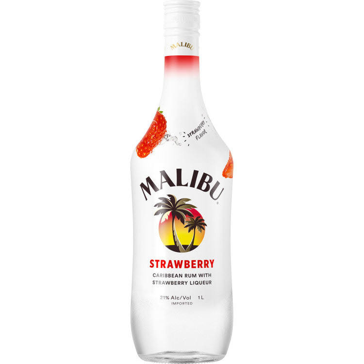 Malibu Caribbean Rum, Strawberry Flavor - 1.75 l