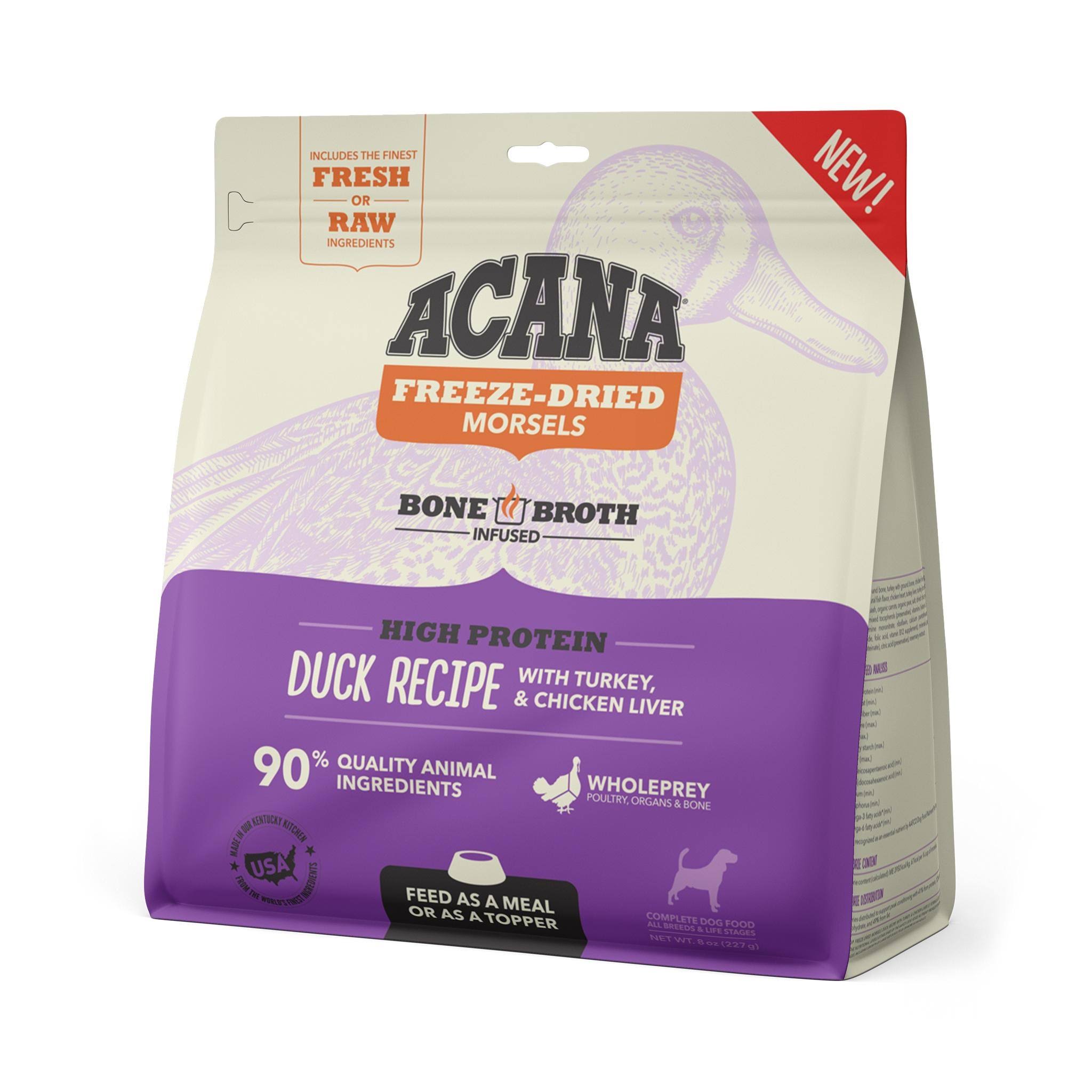 ACANA Morsels Duck Recipe Freeze-Dried Dog Food 8 oz