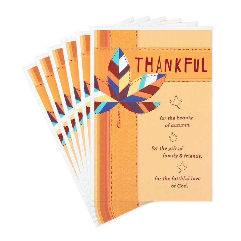 Thankful and Blessed Religious Thanksgiving Cards, Pack of 6
