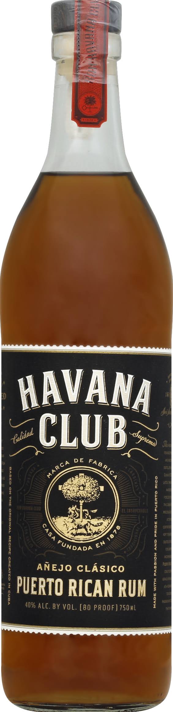Havana Club Anejo Classico Puerto Rican Rum - 750ml