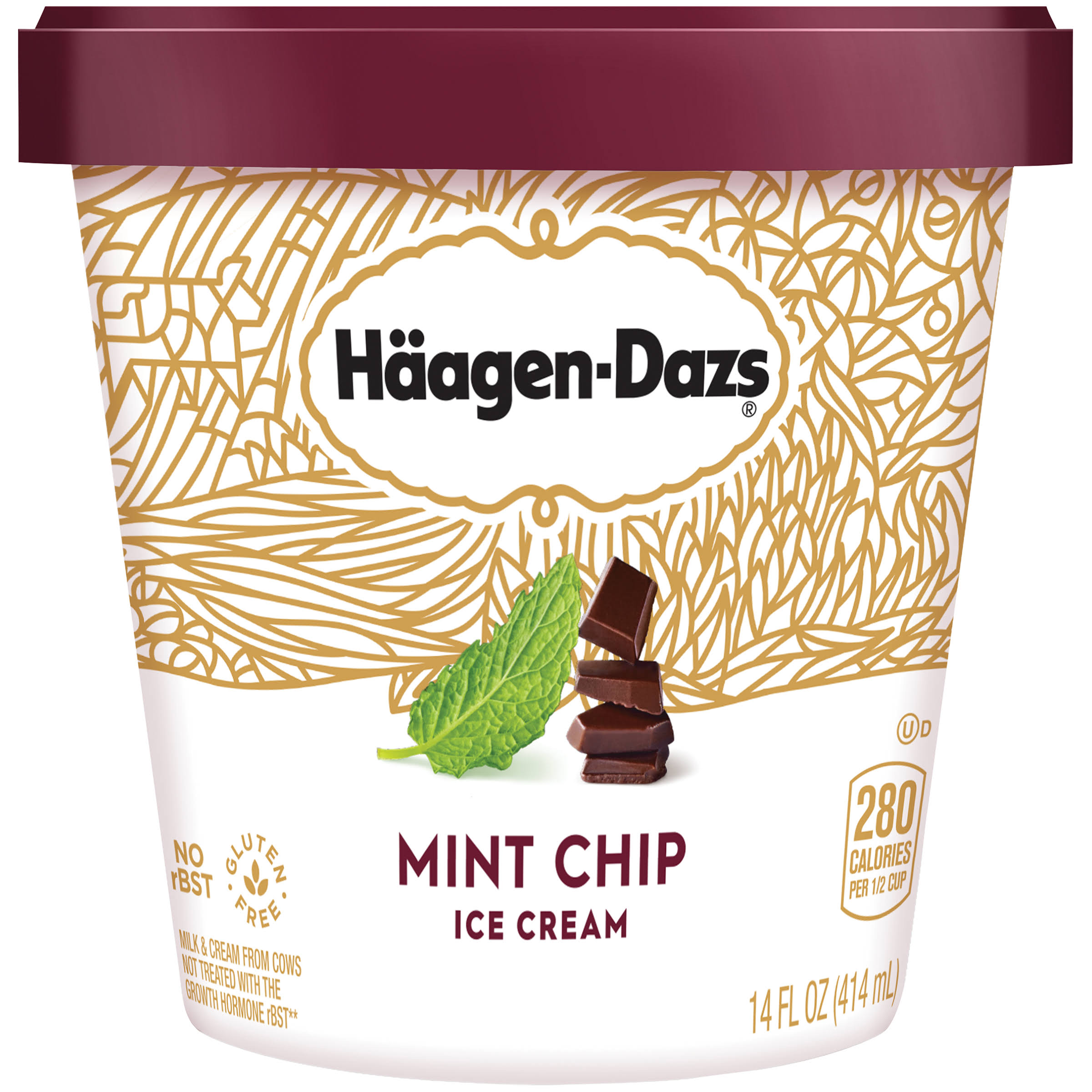 Haagen Dazs Ice Cream - Mint Chip, 414ml
