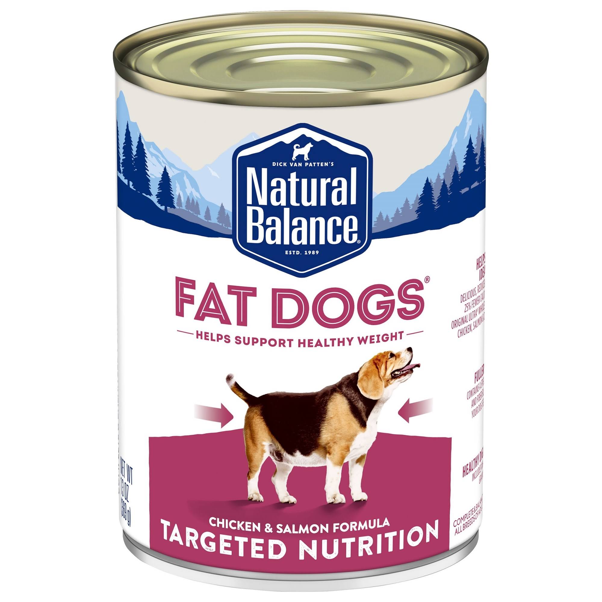 Natural Balance Fat Dogs Adult Wet Dog Food Chicken & Salmon (13 oz)