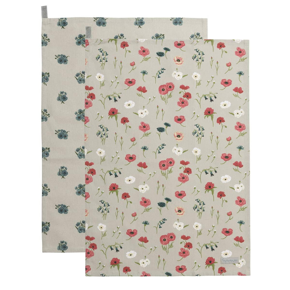 Poppy Meadow Tea Towel (Set of 2) by Sophie Allport
