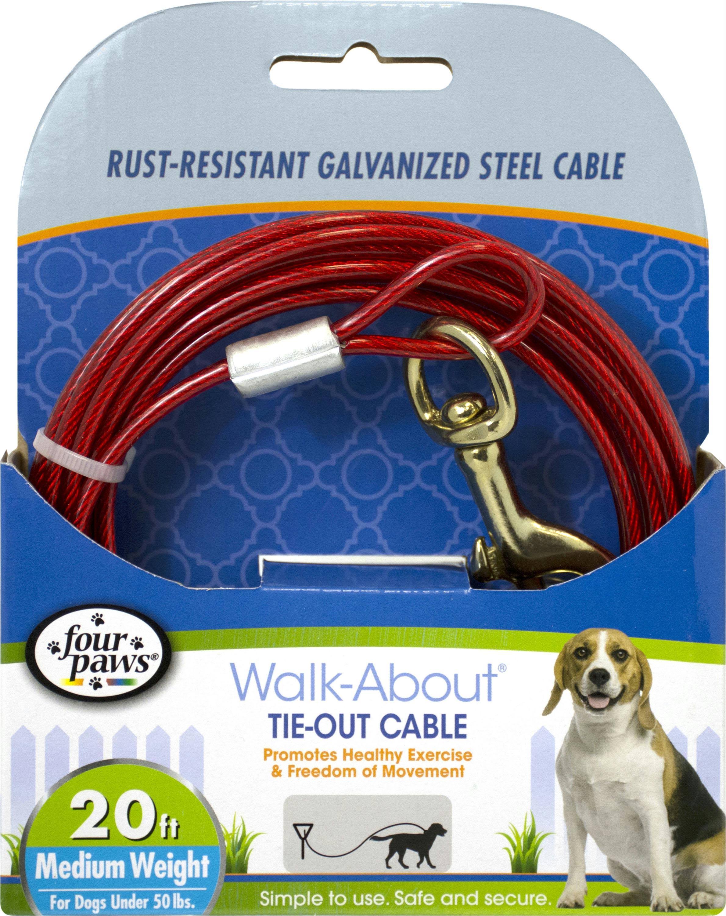 Four Paws Dog Tie Out Cable - Medium