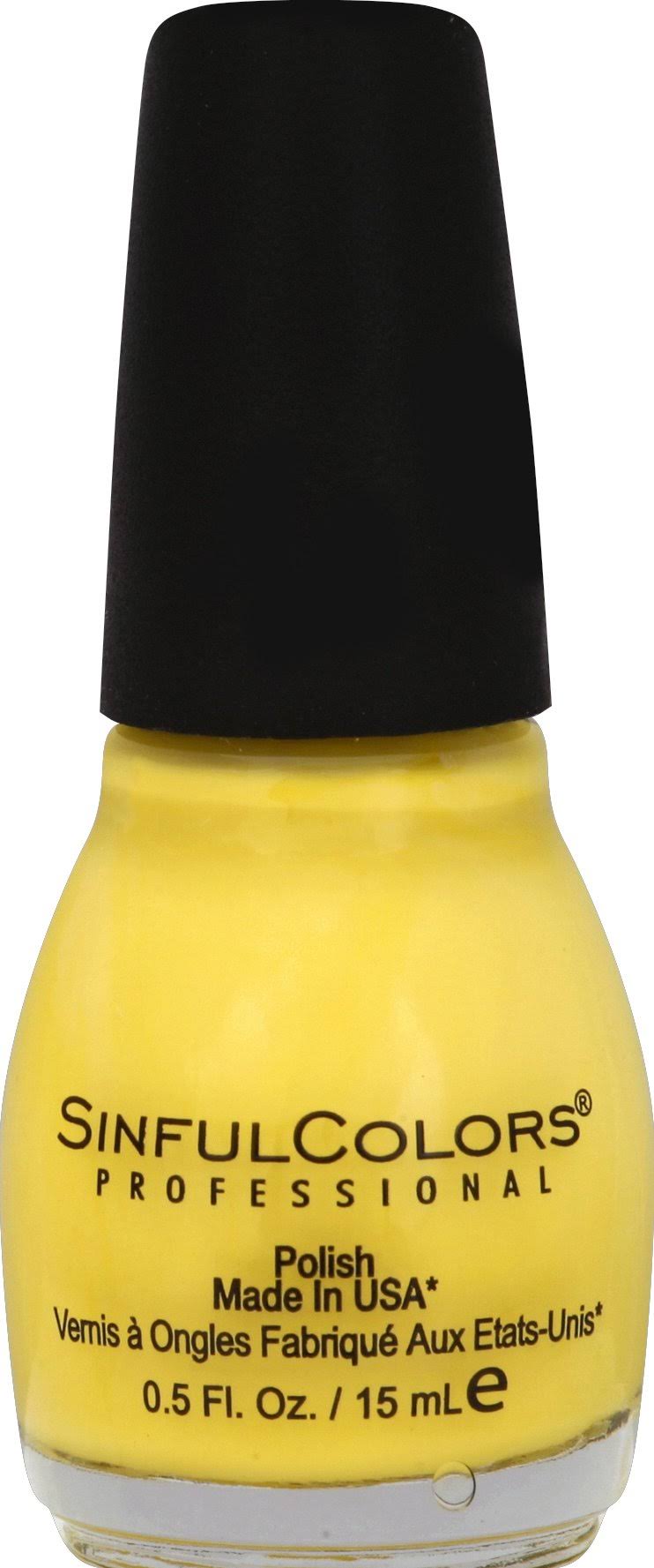 Sinful Colors Professional Polish Nail Color - 1598 Yolo Yellow, 0.5oz