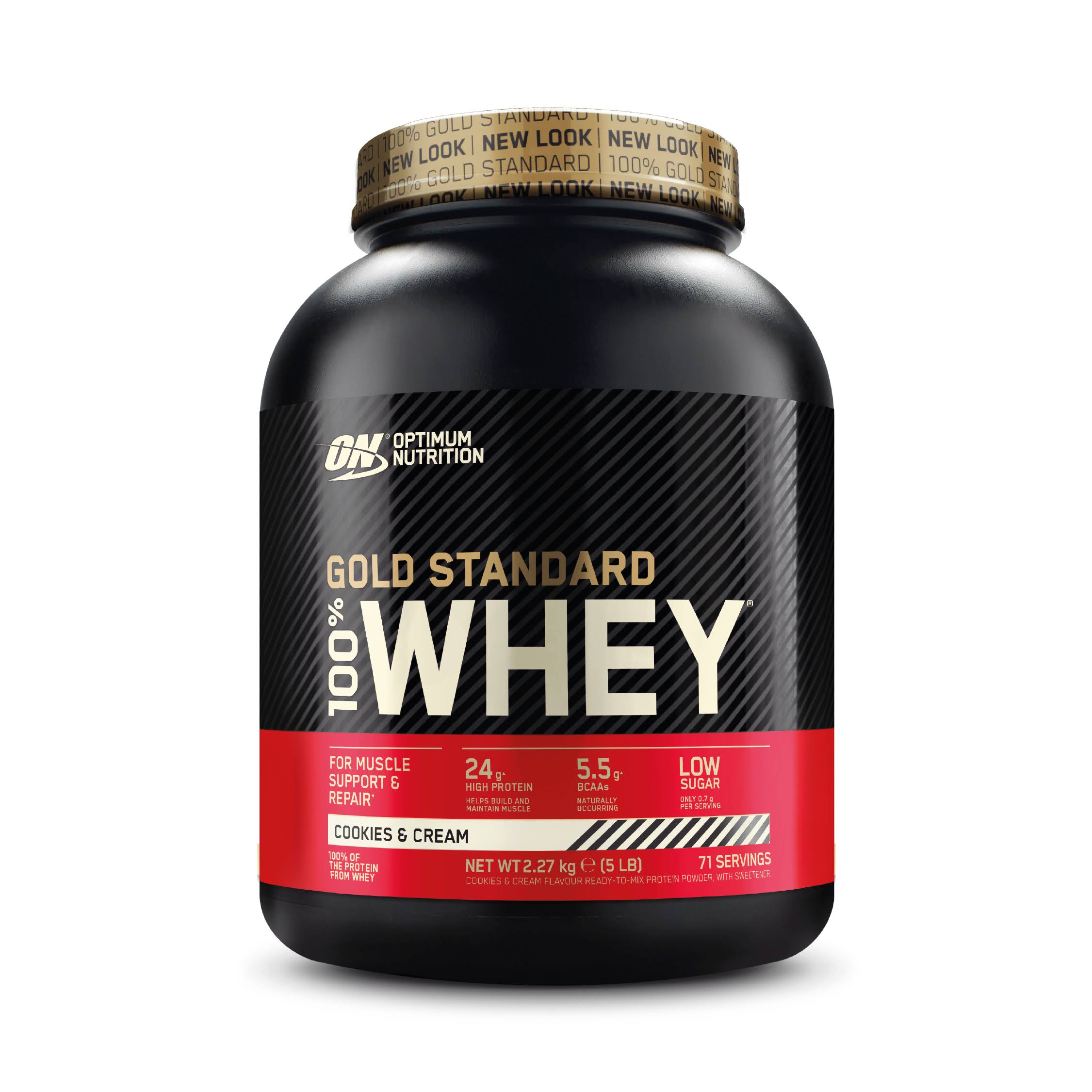 Optimum Nutrition 100% Whey Gold Standard - 2.27kg Cookies-Cream