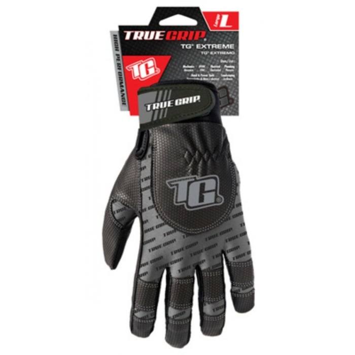 True Grip Extreme Work Gloves - Black/Gray, Large