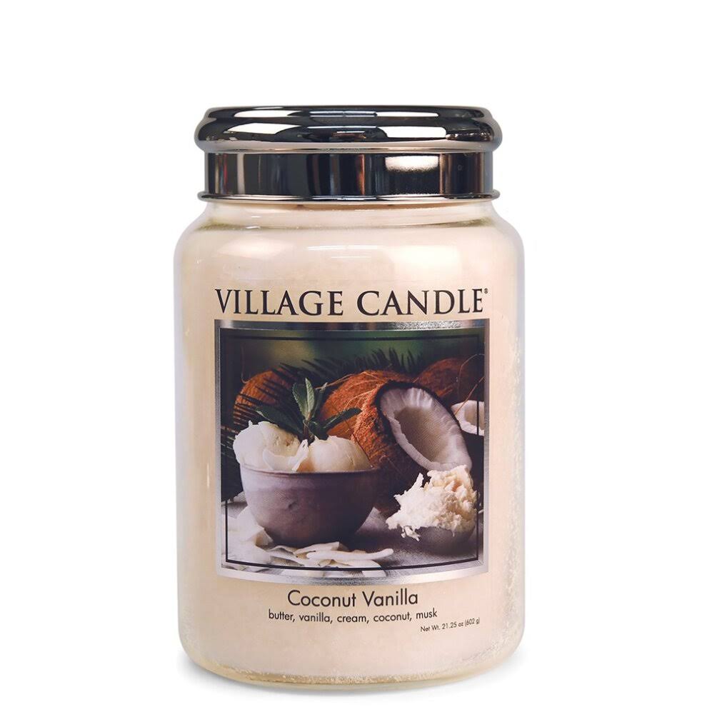 Village Candle Premium 26oz Scented Candle Jar Coconut Vanilla
