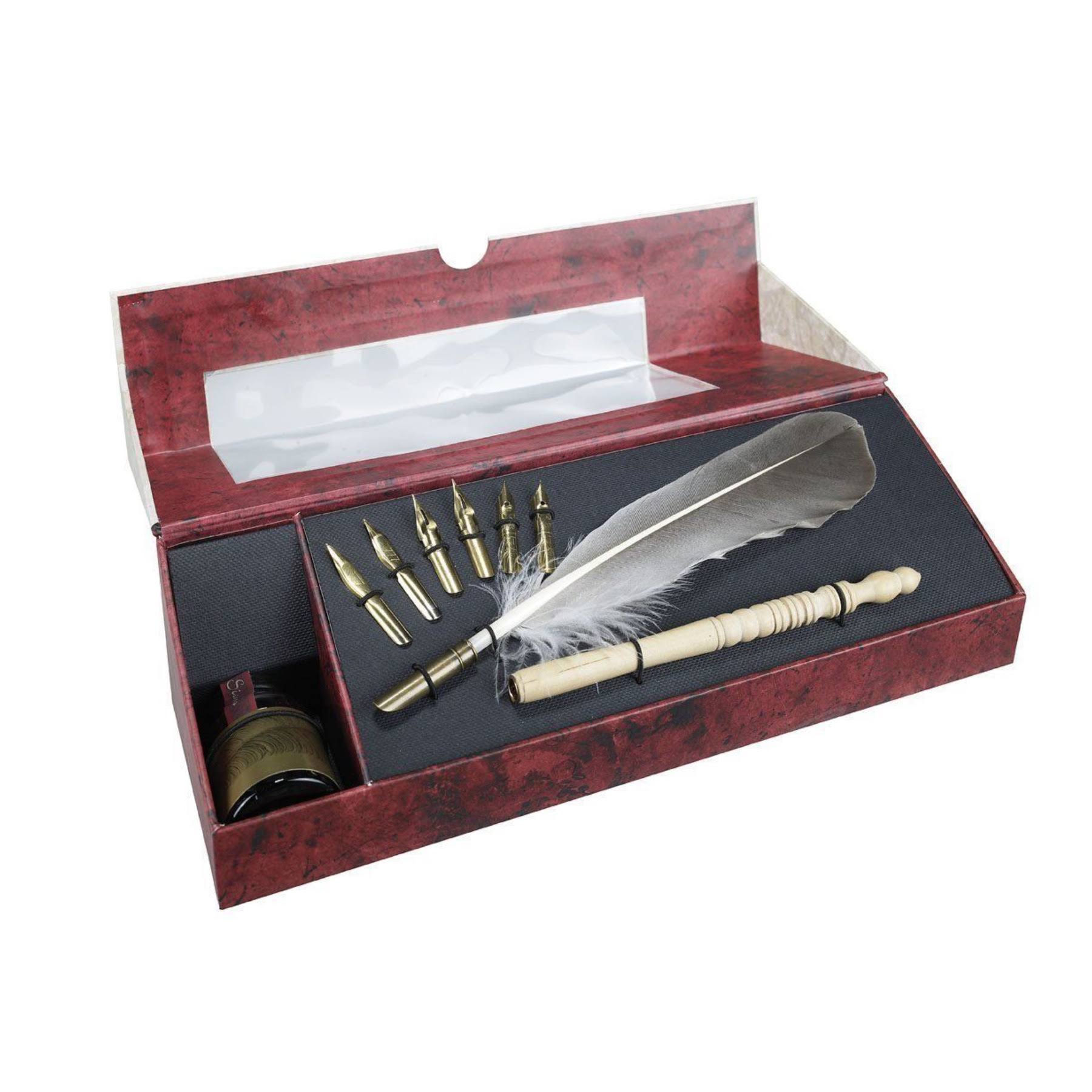 Authentic Models Plume Feather Pen Set with Ink
