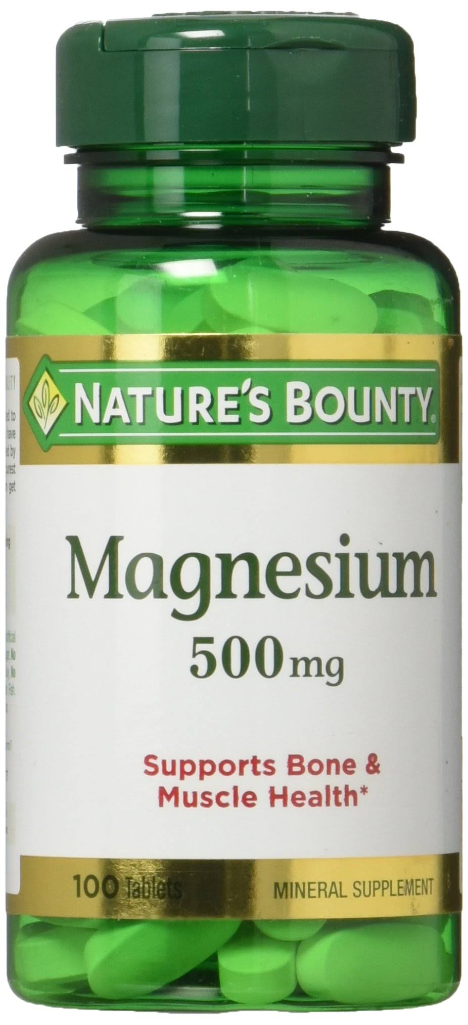 Nature's Bounty Magnesium Mineral Supplement - 500mg, 100 Pack