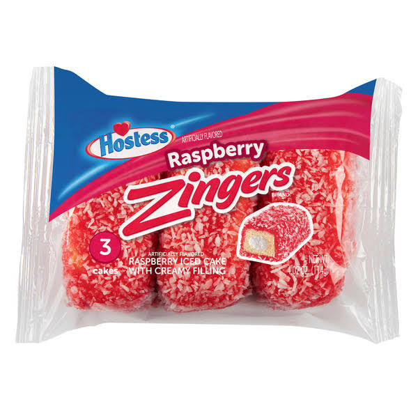 Hostess Zingers Cake - Raspberry, 4.2oz, 12 Count