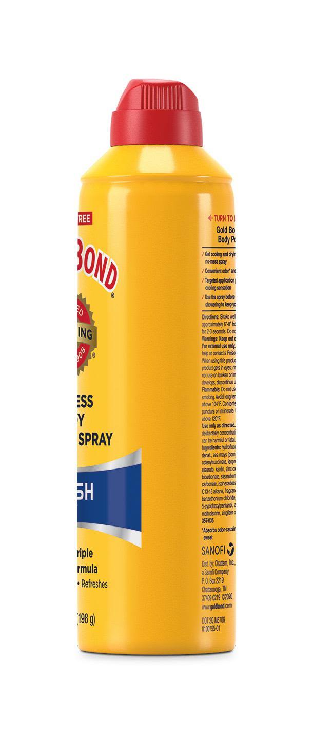 Gold Bond Body Powder Spray, No Mess, Fresh Scent - 7 oz