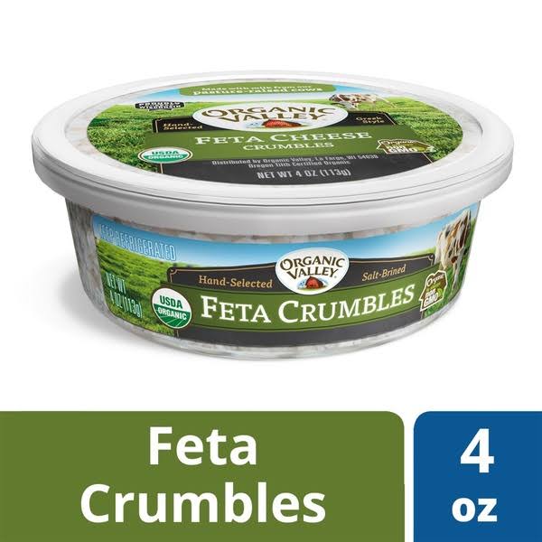 Organic Valley Feta, Crumbles - 4 oz
