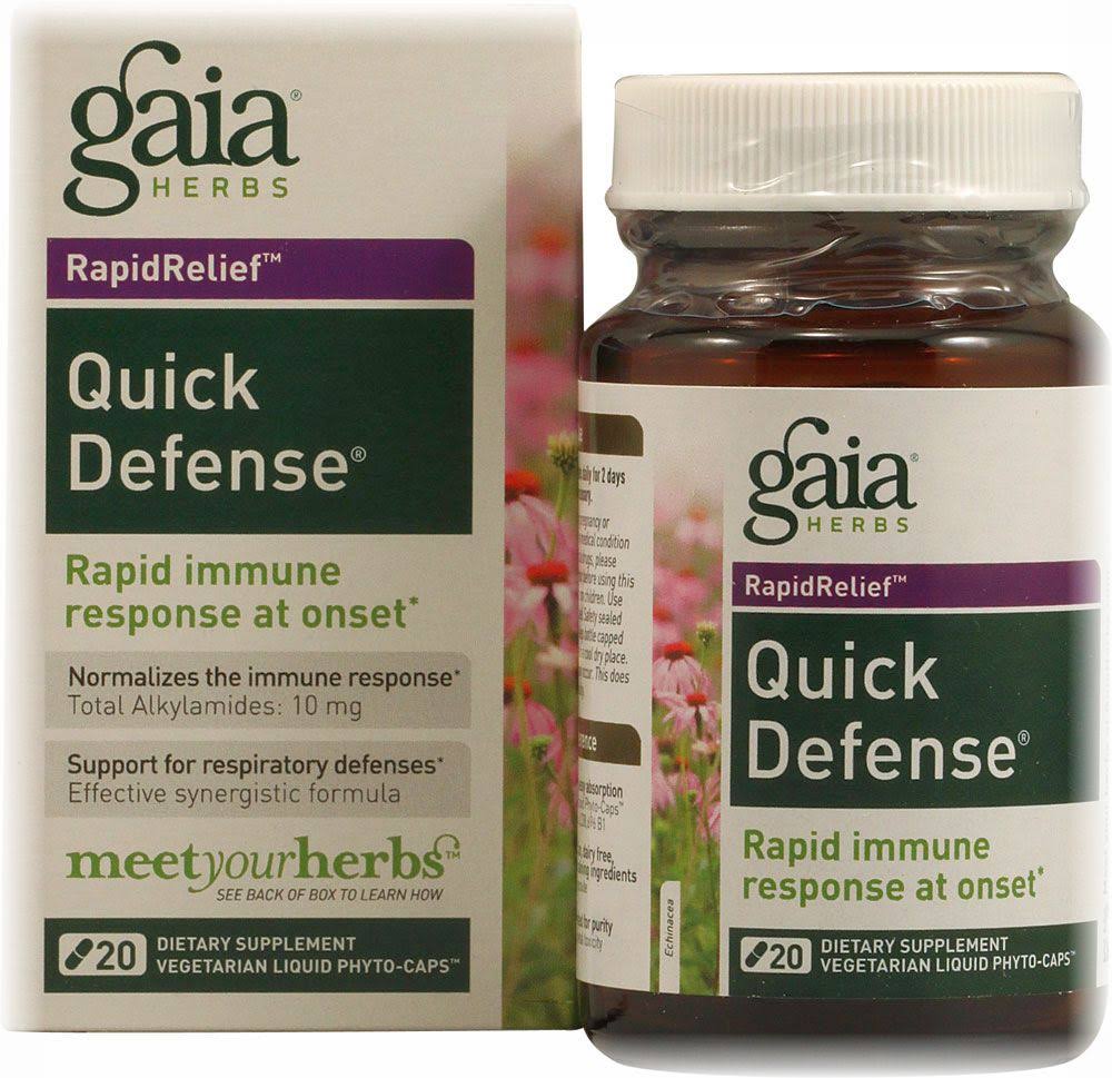 Gaia Herbs Quick Defense Dietary Supplement - 20 Capsules