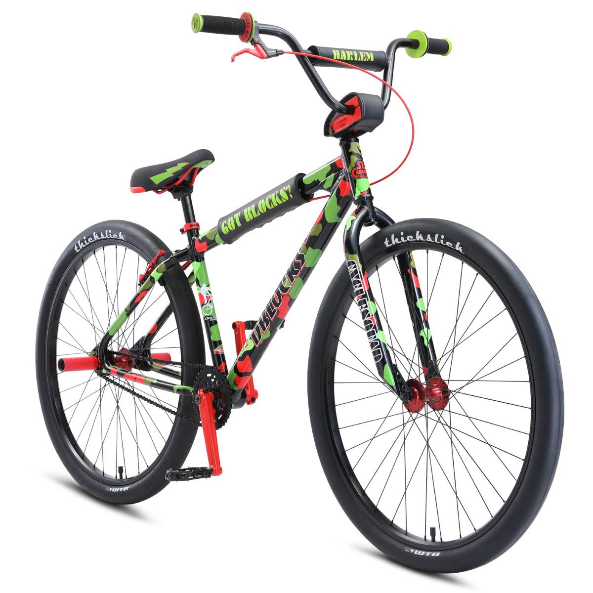 SE Bikes Dblocks Big Ripper 29 BMX Bike Green/Red Camo